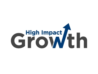 High Impact Growth logo design by BrainStorming