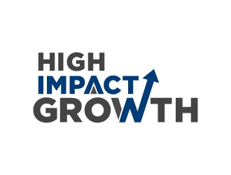 High Impact Growth logo design by BrainStorming