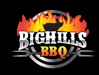 BigHills BBQ logo design by AamirKhan