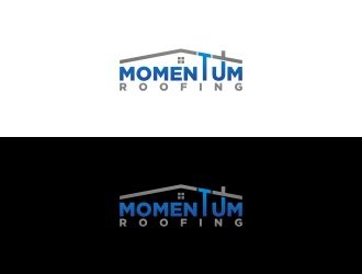 Momentum roofing logo design by boogiewoogie