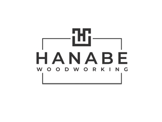 Hanabe Woodworking logo design by nikkl
