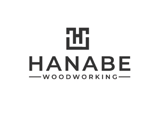Hanabe Woodworking logo design by nikkl