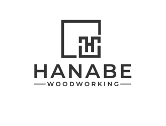 Hanabe Woodworking logo design by nikkl