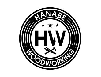 Hanabe Woodworking logo design by MarkindDesign
