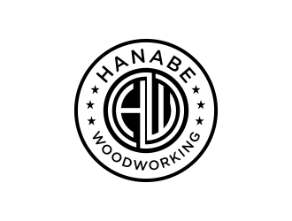 Hanabe Woodworking logo design by menanagan