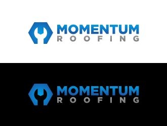 Momentum roofing logo design by boogiewoogie