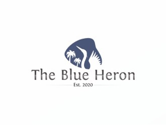 The Blue Heron logo design by Ulid