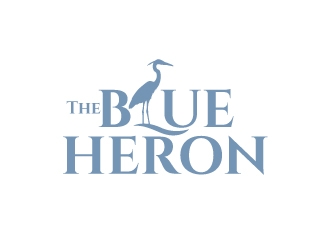 The Blue Heron logo design by Rock