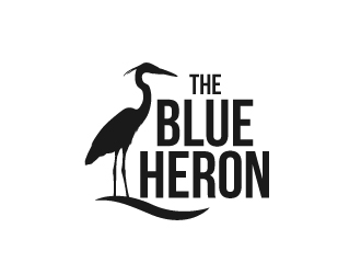 The Blue Heron logo design by Rock