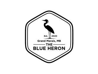 The Blue Heron logo design by hopee