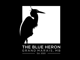 The Blue Heron logo design by Kanya
