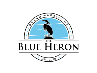The Blue Heron logo design by evdesign