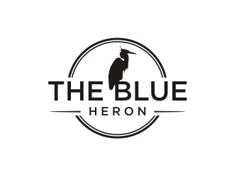 The Blue Heron logo design by Barkah