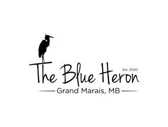 The Blue Heron logo design by Barkah