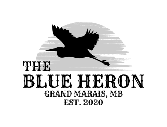 The Blue Heron logo design by Kruger