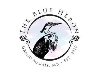 The Blue Heron logo design by PRN123