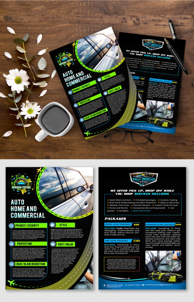 All Around Window Tinting  logo design by Boomstudioz