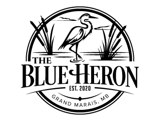 The Blue Heron logo design by jaize