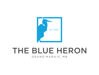 The Blue Heron logo design by Kanya