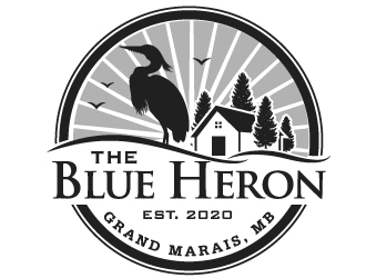 The Blue Heron logo design by design_brush