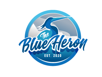 The Blue Heron logo design by Fajar Faqih Ainun Najib