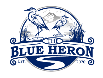 The Blue Heron logo design by THOR_