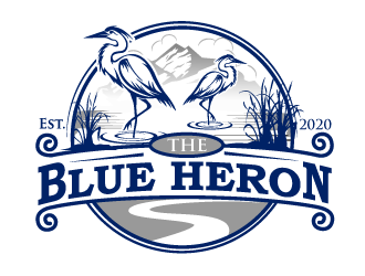The Blue Heron logo design by THOR_