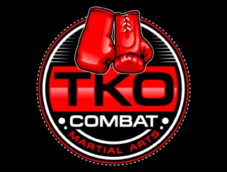 TKO Combat - martial arts  logo design by MAXR