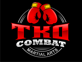 TKO Combat - martial arts  logo design by haze
