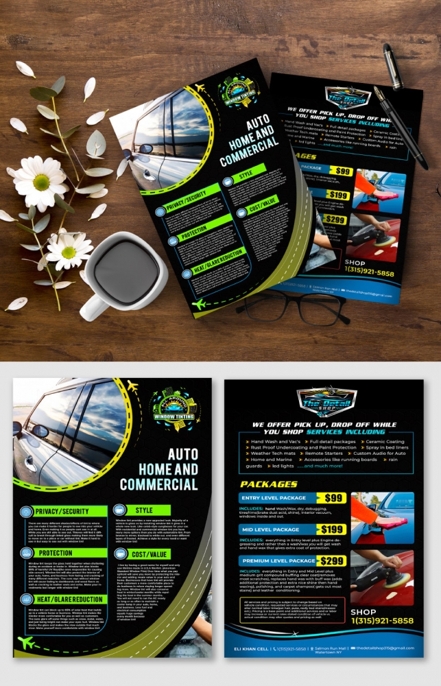 All Around Window Tinting  logo design by Boomstudioz