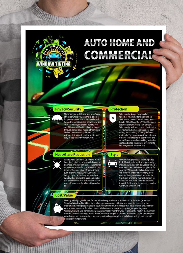 All Around Window Tinting  logo design by XyloParadise