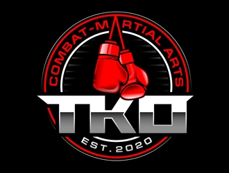 TKO Combat - martial arts  logo design by DreamLogoDesign