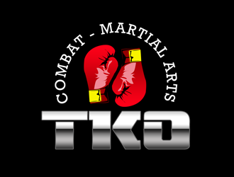 TKO Combat - martial arts  logo design by kunejo