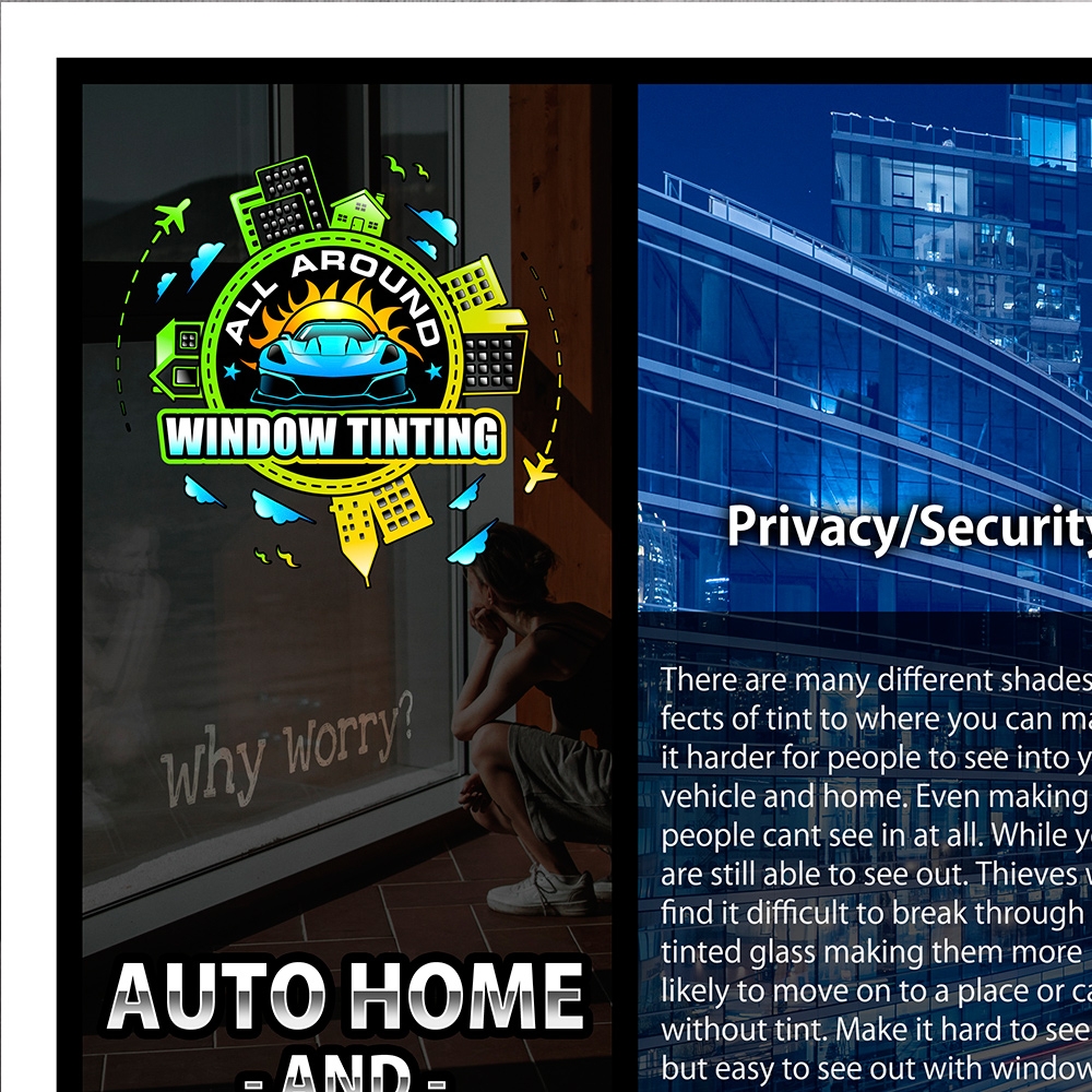 All Around Window Tinting  logo design by XyloParadise