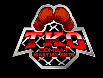 TKO Combat - martial arts  logo design by bosbejo