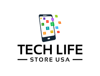 Tech Life Store USA logo design by p0peye