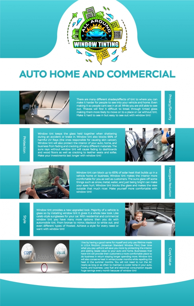 All Around Window Tinting  logo design by Soufiane