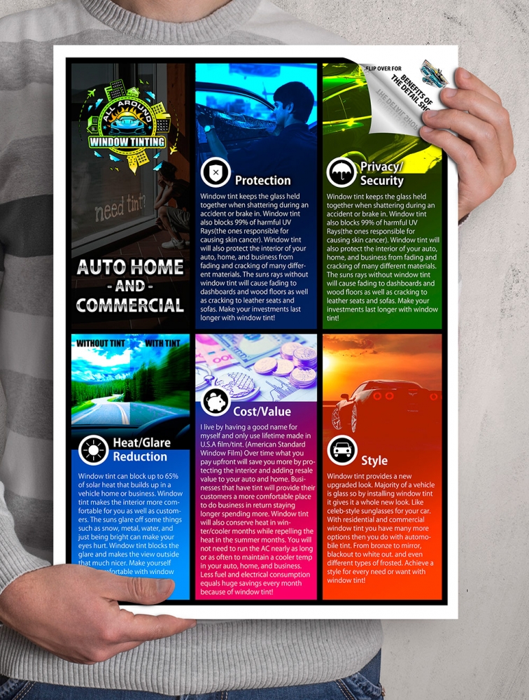 All Around Window Tinting  logo design by XyloParadise