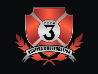 Code 3 Roofing & Restoration, LLC logo design by bricton