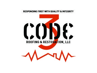 Code 3 Roofing & Restoration, LLC logo design by aladi
