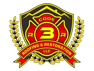 Code 3 Roofing & Restoration, LLC logo design by aura