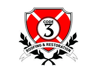 Code 3 Roofing & Restoration, LLC logo design by aladi