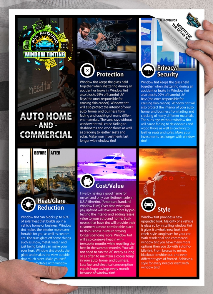 All Around Window Tinting  logo design by XyloParadise