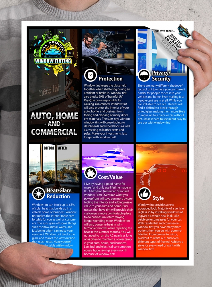 All Around Window Tinting  logo design by XyloParadise