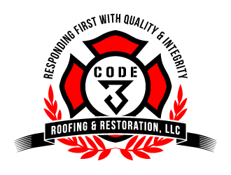 Code 3 Roofing & Restoration, LLC logo design by PRN123