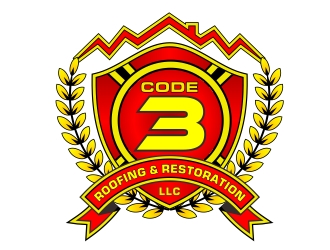 Code 3 Roofing & Restoration, LLC logo design by aura