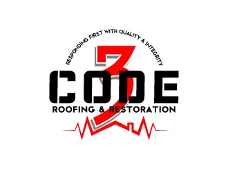 Code 3 Roofing & Restoration, LLC logo design by daywalker