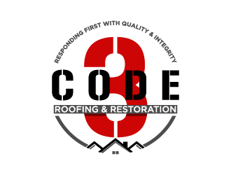 Code 3 Roofing & Restoration, LLC logo design by fastsev