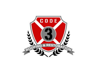 Code 3 Roofing & Restoration, LLC logo design by fastsev
