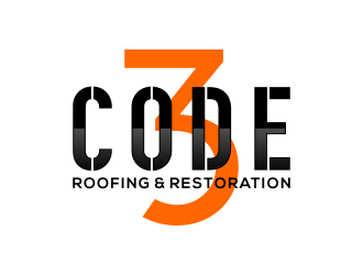Code 3 Roofing & Restoration, LLC logo design by ubai popi